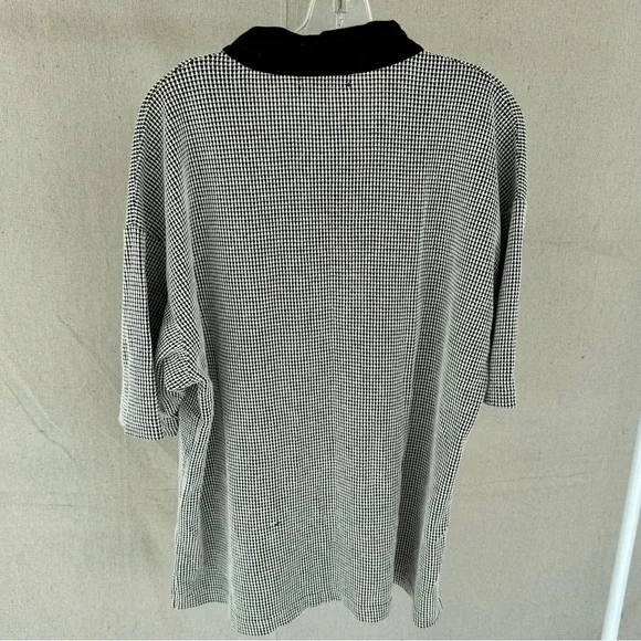 Vintage Protest Knitwear Black/White Knit Men's Short Sleeve Shirt See Measure. - Picture 4 of 5